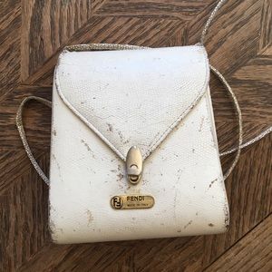 VINTAGE Fendi white bag